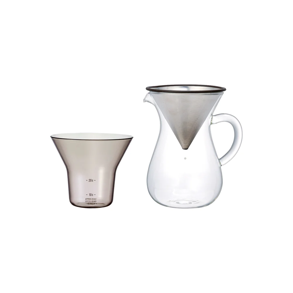 SCS Coffee Carafe Set 2 Cup Stainless Steel